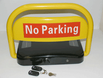 automatic parking barrier with rechargeable battery